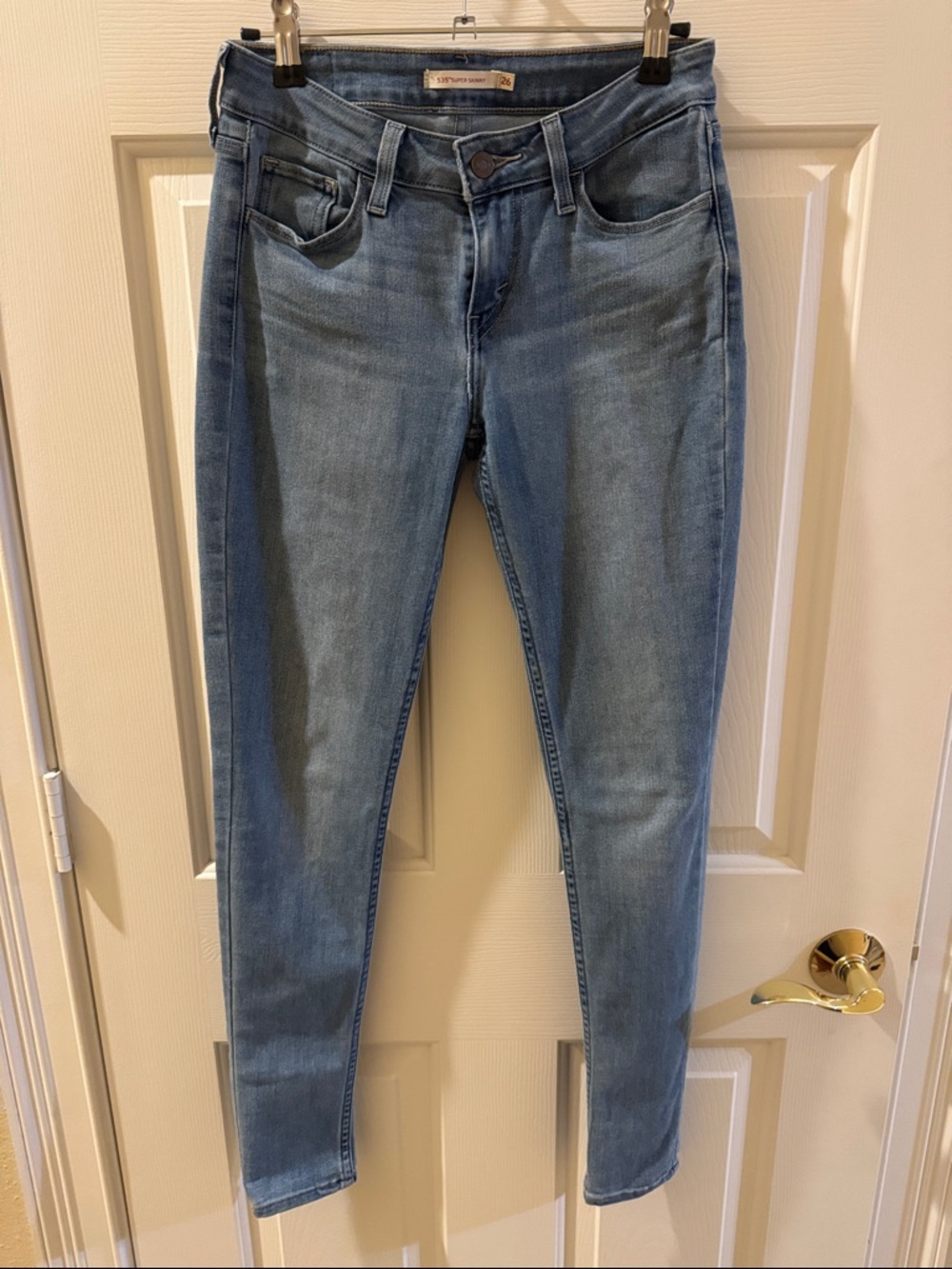 Levi's 535 Super Skinny Light Blue Jeans size 26